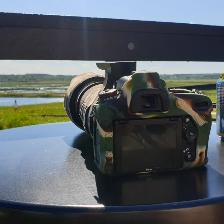 Camera on a table looking at the view