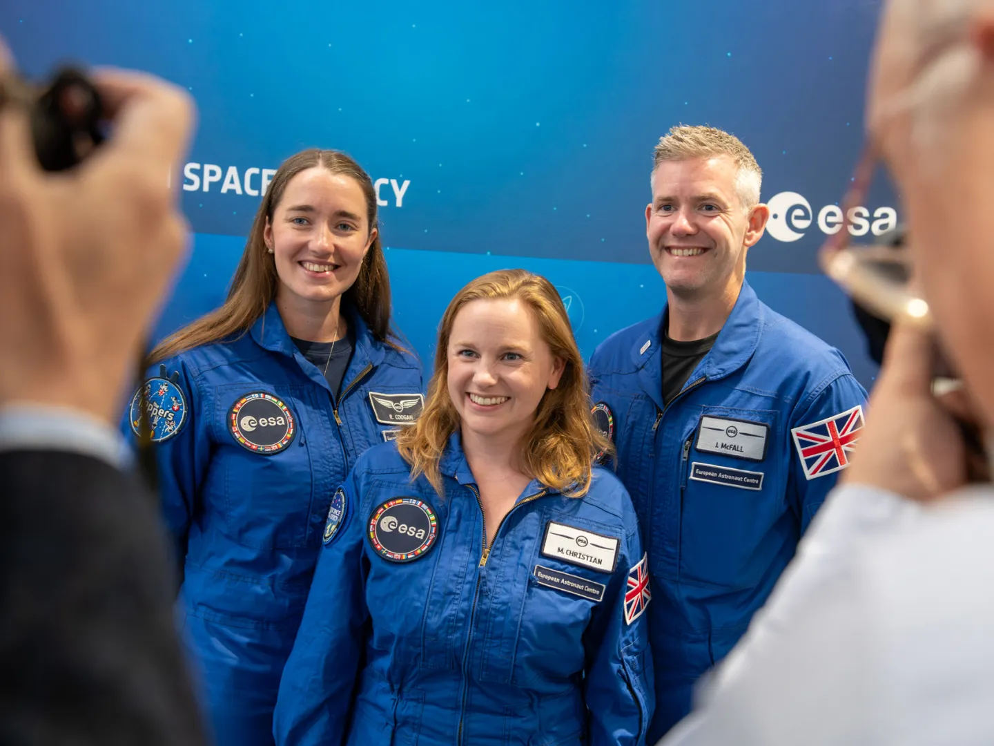 Three ESA astronauts