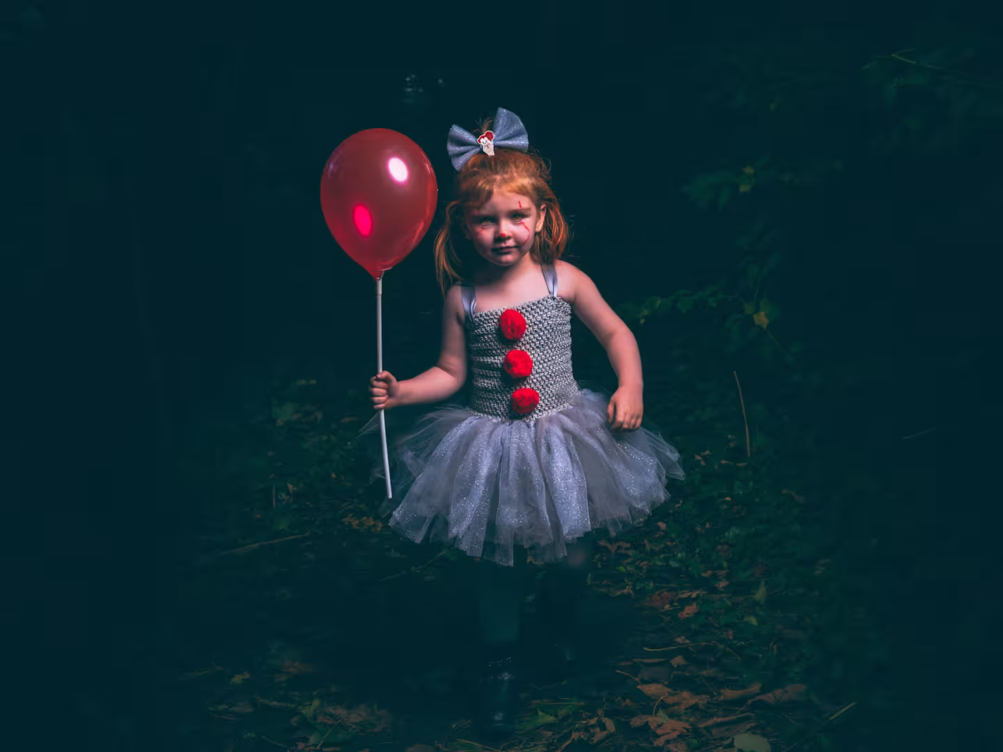 young girl portrait dressed as IT