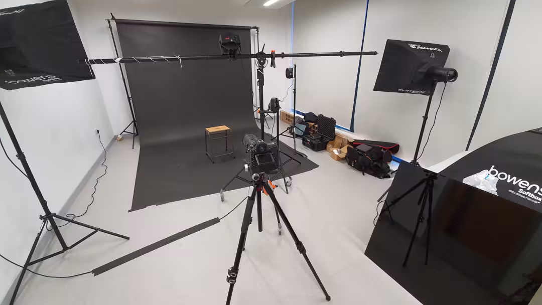 Wide image of a studio