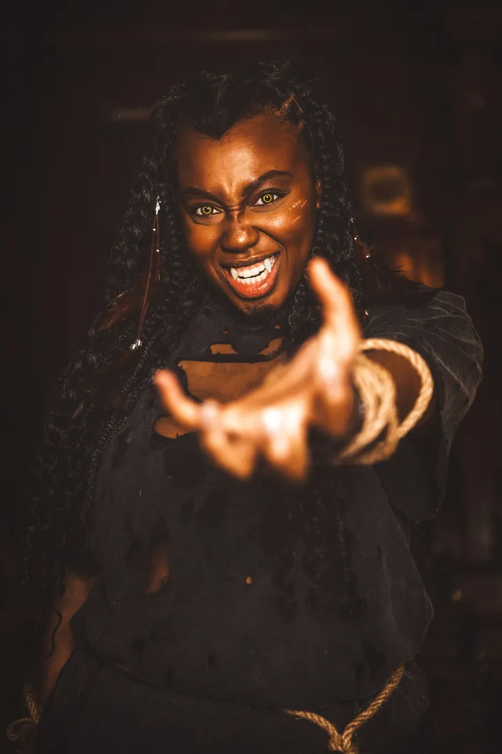 Vampire holding a hand out