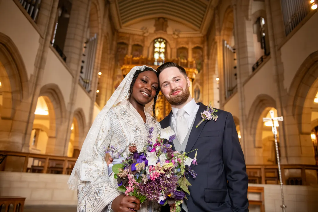 Couple married at church
