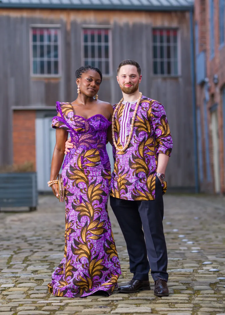Couple in evening wear